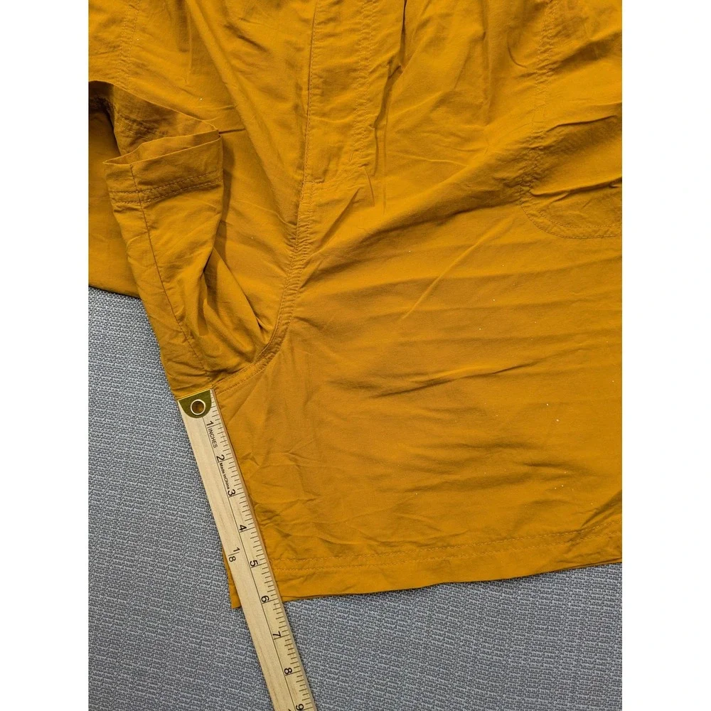 Columbia Cargo Shorts Mens 3XL Yellow Nylon Elastic Waist 6 Inseam Quick Dry